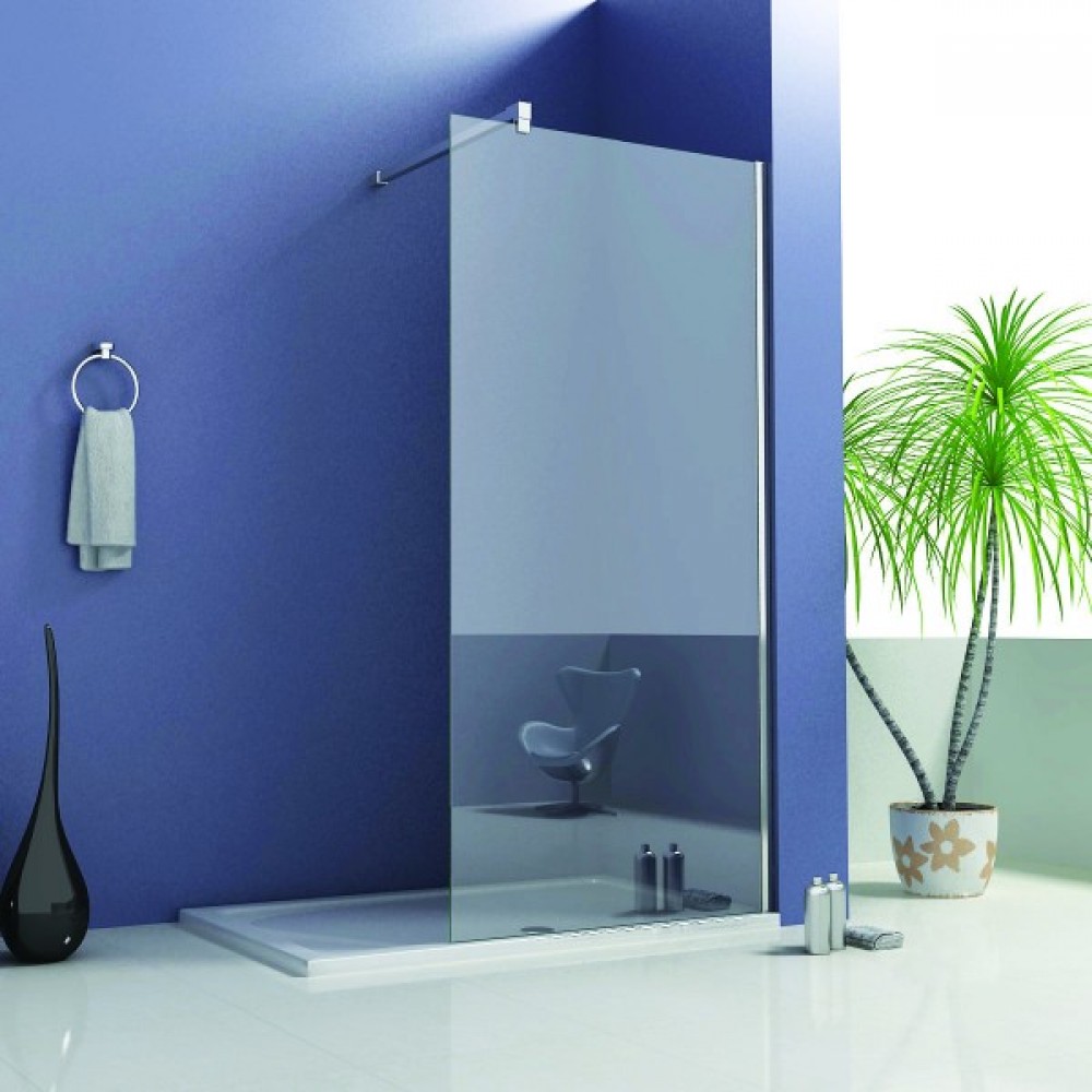 INLOOPDOUCHEWAND HELDER GLAS 8MM 90X200CM