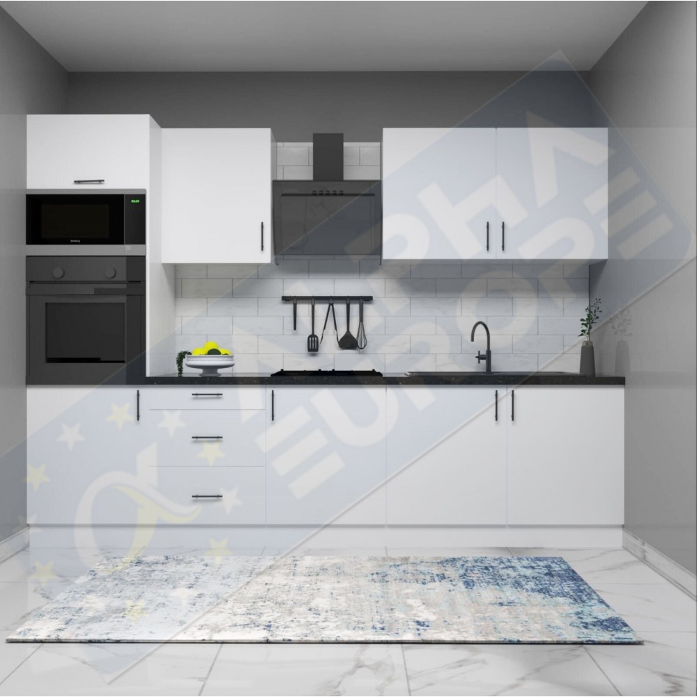 BATU WIT  KEUKEN 300CM ZONDER TOESTELLEN