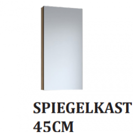 SPIEGELKAST 45CM 1 DEUR MAT WIT
