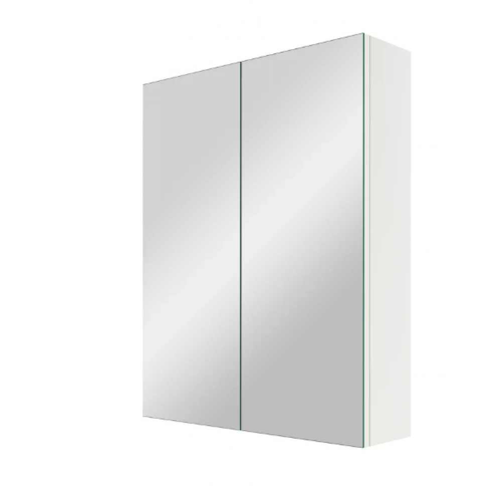 SPIEGELKAST 60CM 2 DEUREN MAT WIT