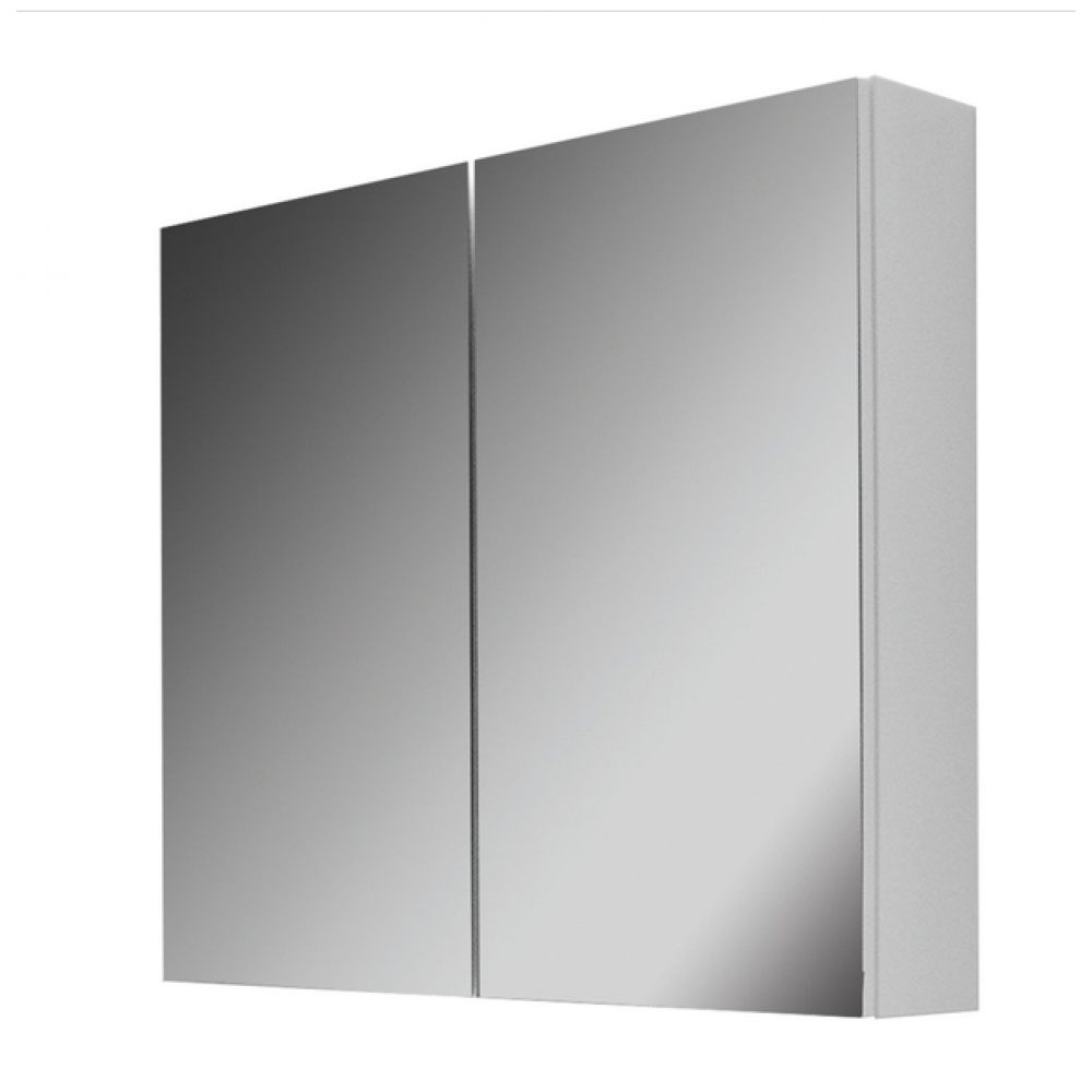 SPIEGELKAST 80CM 2 DEUREN MAT WIT