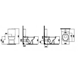 ORION STAANDE WC ONDERPOT MET EEN GEINTEGREERDE KOUD WATER KRAAN 